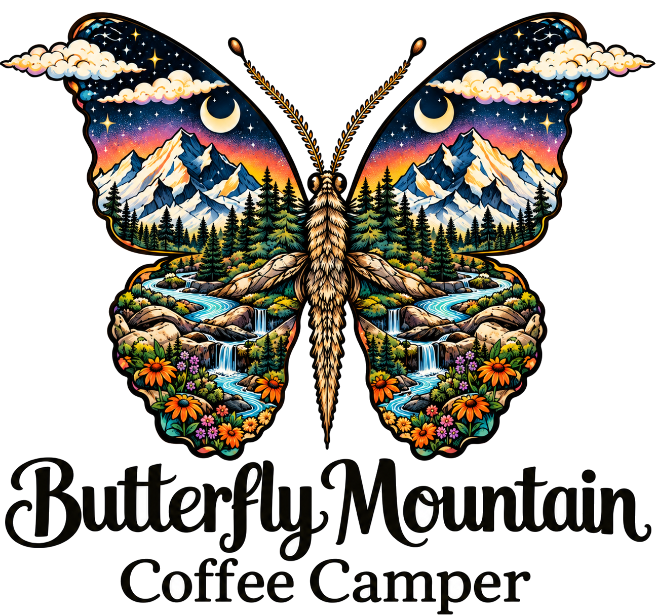 Butterfly Mountain Coffee Camper logo